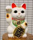 M - X Happy Cat, Maneki Neko Blk - Collectible Figurines