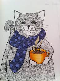 Image result for cat drinking tea