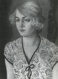 Boven, links: Pauline in 1920; rechts: Portret van Paule Thomas, olieverf op doek, 1923. Onder: Frans en Pauline in 1925 (foto Thea Sternheim) - pary001mase01ill60