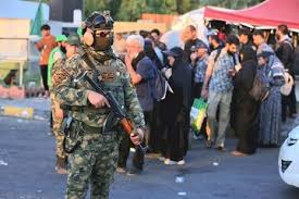 استقرار نیروهای حشد شعبی برای تأمین امنیت زوار اربعین حسینی(ع)