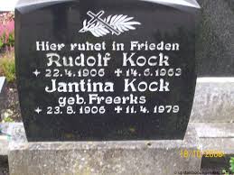 Grab von Rudolf Kock (22.04.1906-14.06.1963), Friedhof Neermoor-