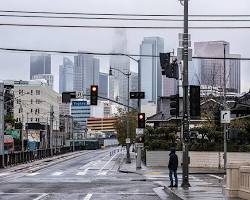 Image of rainy day in LA