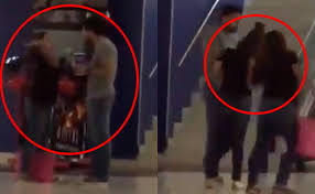 VIDEO | ¡Hermano, cayó la ley! Captan a una pareja peleando en famoso cine por una presunta infidelidad; La di