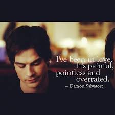 I&#39;ve been in love. It&#39;s painful, pointless, and overrated&quot; Damon ... via Relatably.com