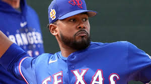 Rocker K's 7, gives up 3 hits in Rangers debut