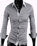 Grey slim fit shirt