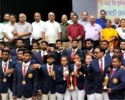 Image of Sports program of Professor Rajendra Singh (Rajju Bhaiya) University