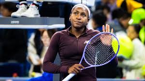 Coco Gauff competing at the China Open in Beijing