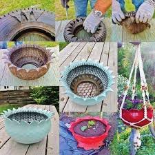 Image result for flowers on tires