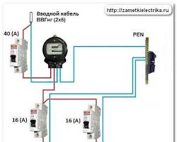 Изображение: Схема подключения автоматического выключателя