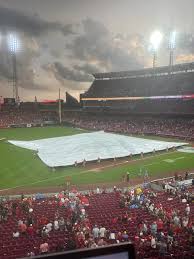 Reds-Brewers enter weather delay at Great American Ball Park