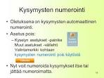 Numerointi suunnitteluvälineestä