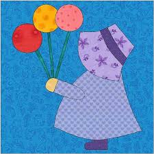 Résultat de recherche d'images pour "Girl with balloons applique pattern"