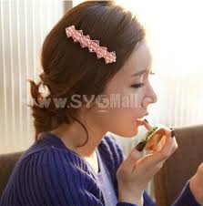 TK089 Korean Style Shining Crystal Beaded Hair Clip/ Barrette - SYGMALL - tk089-korean-style-shining-crystal-beaded-hair-clip-barrette