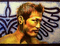 In honor of Genki Sudo, my latest portrait is an homage to this humble Japanese fighter… (“Genki” – 8.5″ x 11″ Prismacolor on paper) - Genki-final