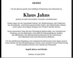 Klaus Jahns-danken wir allen V | Nordkurier Anzeigen - 005904101801