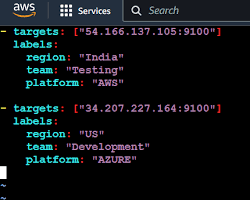 Image of application's configuration file or code using the service discovery name