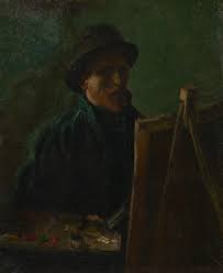 Self-Portrait with Dark Felt Hat at the Easel