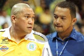 UST coach Pido Jarencio and Ateneo mentor Bo Perasol try to catch the last bus to the postseason. Jerome Ascano - Pido-Jarencio-Bo-Perasol-0917