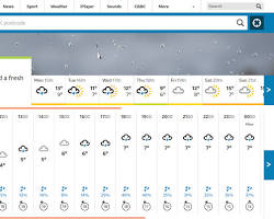 Image of BBC Weather website