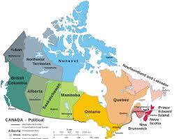 Image of map of Canada highlighting different provinces