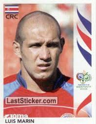 Luis Marin (Costa Rica). Sticker 41. Panini FIFA World Cup. Germany 2006 - 41