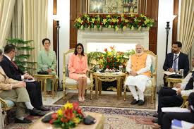 Presidenta (E) Delcy Rodríguez se reúne con el Primer Ministro Narendra Modi en Hyderabad House