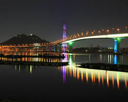 海田大橋の夜景の画像