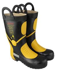 Fireproof shoes Fireman Steel Toe Rubber Boots for Fire ...