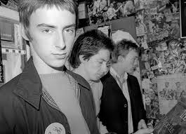 Weller and his Jam colleagues, Bruce Foxton and Rick Buckler, in a record shop in Carnaby Street in 1977. Photograph: Ray Stevenson/Rex - The-Jam-in-Carnaby-Street-006