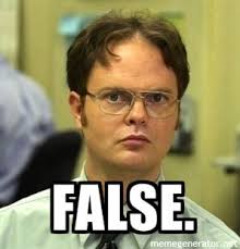 (Writing Logically, Thinking Critically, by Sheila Cooper and Rosemary Patton, 7th edition, p.161, emphasis mine). Reviewing this passage with my students, ... - dwight-schrute-false