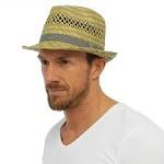 Mens straw trilby