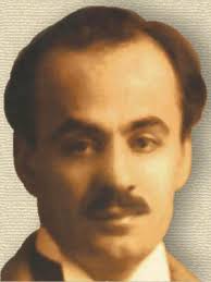 Oil painting of Khalil Gibran, head, profile. Khalil Gibran (source) - GibranKhalil300px