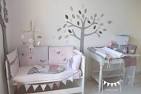 Image decoration chambre bebe fille gris rose quartz