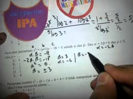 Soal Prediksi UN Matematika IPA 