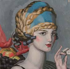 Pomone (Mlle Marguerite Grain) - Jean Dupas. Artist: Jean Dupas. Completion Date: 1923. Style: Art Deco. Genre: portrait. Share: Share on Facebook ... - pomone-mlle-marguerite-grain-1923