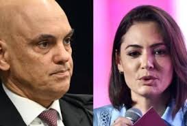 O gesto de Michelle com Alexandre de Moraes que irritou bolsonaristas