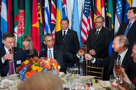 Image result for official lunch obama UN