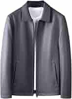 Amazon.com: YITCBRTS CSCDD Men's Leather Jacket Middle Age Jacket Casual Coat Leather Jacket for Men PU Lightweight Jacket(Large) : Clothing, Shoes & Jewelry