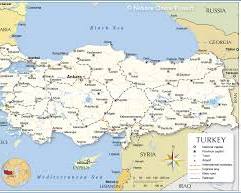 Political map of Turkey and surrounding regionsの画像