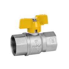 BRASS BSPP BALL VALVE - YELLOW BUTTERFLY HANDLE - GAS/WRAS ...