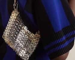 Paco Rabanne 1969 Metallic Leather Crossbody Bag