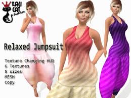 Second Life Marketplace - .::=Kali Cat Fashion=::. Relaxed Jumpsuit - Relaxed-Jumpsuit-ADD