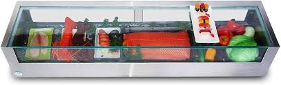 JapanBargain, Set of 8 Sushi Neta Case Plates with Drip ...