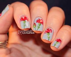 Hình ảnh về Carnation nail design