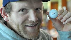 Otago back Peter Breen with his lucky hole-in-one ball yesterday. Photo by Craig Baxter. - otago_back_peter_breen_with_his_lucky_hole_in_one__521c7fb20b