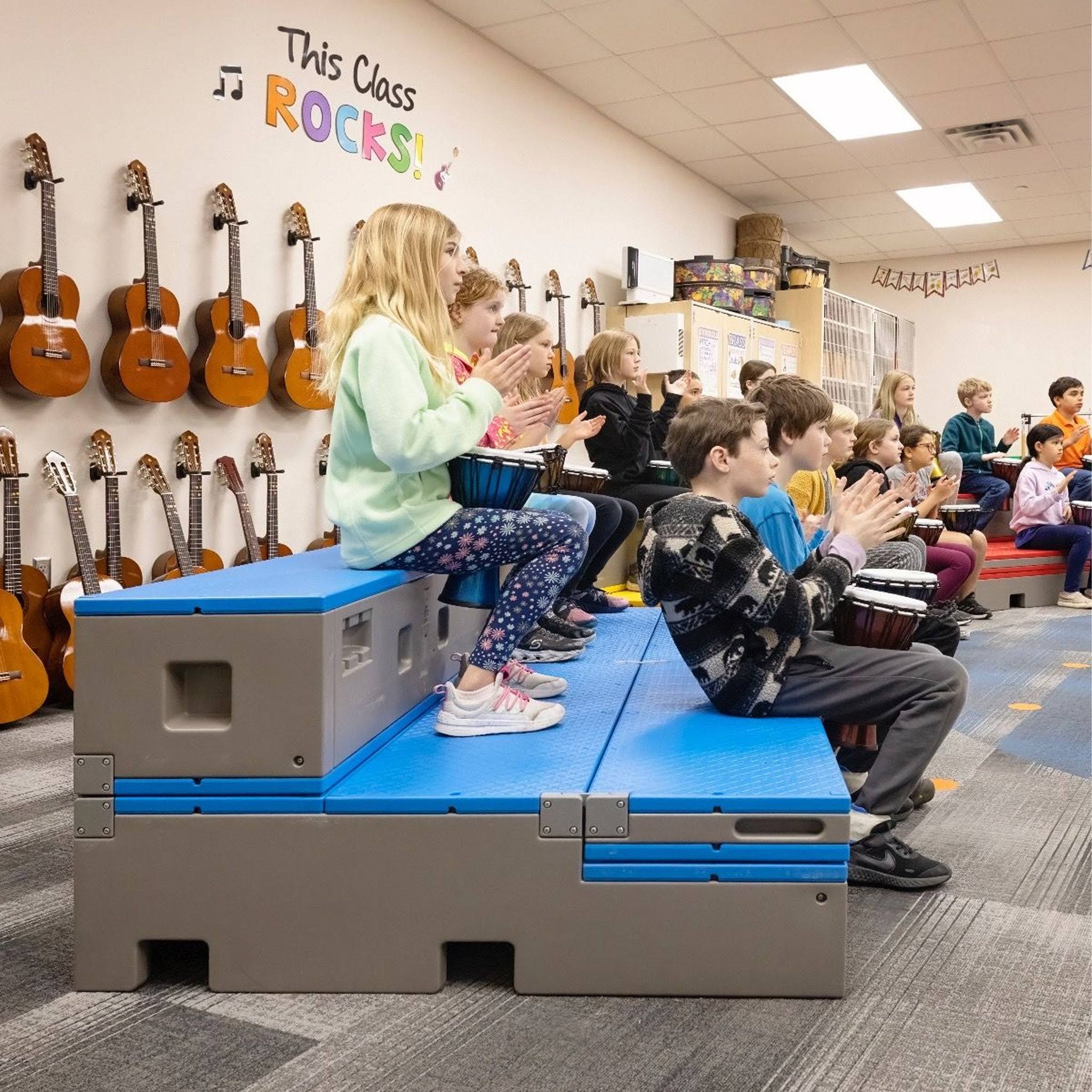 Wenger flipFORMS flexible classroom seating and staging