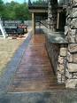 Stamped concrete wood plank