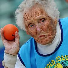 In the news on Monday 12th October: At the World Masters Games, Ruth Frith, 100, has Ruth Frith won a gold medal for her winning shot put throw of 4.07m! - sport_lady_300