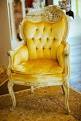 Yellow velvet armchair Sydney